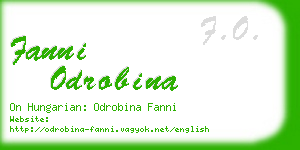 fanni odrobina business card